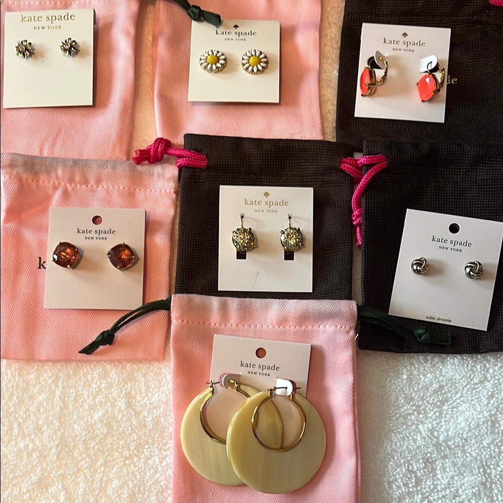 Lot of 7 Pairs of Kate Spade Earrings